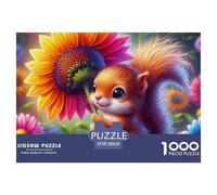 Jigsaw Puzzles for Adults Squirrel 1000 Piece Jigsaw Challenge Toy Forest Animal Theme Home Decoration Ladies' Gifts for Both Adults And Children 38x26cm/1000pcs