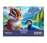Jigsaw Puzzles for Adults Squirrel 1000 Piece Jigsaw Challenge Toy Forest Animal Theme Home Decoration Ladies' Gifts for Both Adults And Children 70x50cm/1000pcs