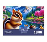Jigsaw Puzzles for Adults Squirrel 1000 Piece Jigsaw Educational Games Forest Animal Theme Decoration Puzzle Gifts for Men for Both Adults And Children 70x50cm/1000pcs