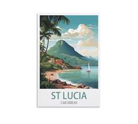 Jigsaw Puzzles for Adults，St Lucia Caribbean Challenging Puzzles for Family Game Night, Home Décor 26x38cm