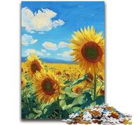 Jigsaw Puzzles for Adults Starry Sky Sunflower Challenging To Complete But Fun And Humorous Unique Home Decor And Gifts 50x75cm