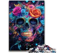 Jigsaw Puzzles for Adults Sugar Skull Puzzles for Adults,learning Educational for Is Ideal As A Gift for The Whole Family (50x75cm)