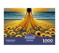 Jigsaw Puzzles for Adults Sunflower 1000 Pieces Puzzle Games The Girl's Back Decoration Puzzle Ladies' Gifts for Kids And Adults 70x50cm