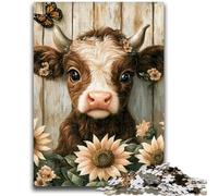 Jigsaw Puzzles for Adults Sunflower Yak Help The Brain Exercise Addictive Toys to Cultivate Patience Suitable for Couples 26x38cm