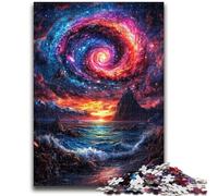 Jigsaw Puzzles for Adults Swirl Oil Painting for Age 14+ Challenging To Complete But Fun And Humorous Great Gifts And Toys 26x38cm