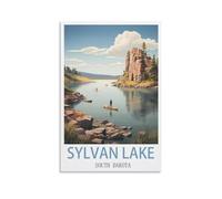 Jigsaw Puzzles for Adults，Sylvan Lake South Dakota，Puzzles Micro Pieces Challenging Difficult Puzzles Christmas Birthday Gift Game Toys 52x38cm