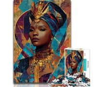 Jigsaw Puzzles for Adults Teenagers Jigsaws Puzzle African Woman,Toys Educational Games Stress Relieving Enhance Love between Couples (38x26cm)