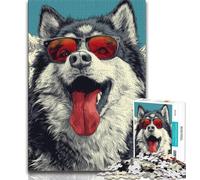 Jigsaw Puzzles for Adults Teenagers Jigsaws Puzzle Alaskan Malamute, Great Gift,is Ideal As Gifts for The Whole Family for Age 14+ 38x26cm