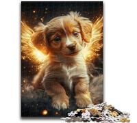 Jigsaw Puzzles for Adults Teenagers Jigsaws Puzzle Angel Golden Retriever Vibrant And Unique Design Relaxing & Challenging Puzzle Experience 26x38cm