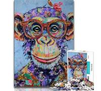 Jigsaw Puzzles for Adults Teenagers Jigsaws Puzzle Animal Monkey,for Educational Game Challenge Toy Birthday Present,Gifts,Wall Art (75x50cm)