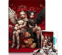 Jigsaw Puzzles for Adults Teenagers Jigsaws Puzzle Anime Evil Girl,Help The Brain Exercise Addictive Toys to Cultivate Patience Artists Collection,Fine Art (38x26cm)
