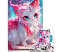 Jigsaw Puzzles for Adults Teenagers Jigsaws Puzzle Art Kitten God,Educational Family Game Suitable for Desktop Decoration (38x26cm)