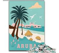 Jigsaw Puzzles for Adults Teenagers Jigsaws Puzzle Aruba Island Travel, Educational Games Home Decoration Suitable for Desktop Decoration 50x75cm