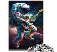 Jigsaw Puzzles for Adults Teenagers Jigsaws Puzzle Astronaut Playing Guitar Brain Intelligence Challenge Addictive Toys Birthday Present, Gifts, Wall Art 50x75cm