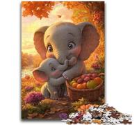 Jigsaw Puzzles for Adults Teenagers Jigsaws Puzzle Baby Elephant Suitable for Ages 14 And Up Family Games Deal As Gifts for The Whole Family 50x75cm