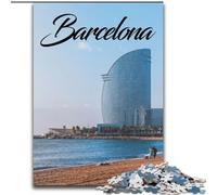 Jigsaw Puzzles for Adults Teenagers Jigsaws Puzzle Barcelona, Stress Reliever Difficult Challenge Secret Santa Gifts for Age 14 Years Up 50x75cm