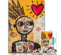 Jigsaw Puzzles for Adults Teenagers Jigsaws Puzzle Basquiat-style,for Educational Game Challenge Toy Birthday Present,Gifts,Wall Art (75x50cm)