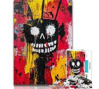 Jigsaw Puzzles for Adults Teenagers Jigsaws Puzzle Basquiat-style Robot,for Educational Game Challenge Toy Birthday Present,Gifts,Wall Art 50x75cm