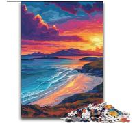 Jigsaw Puzzles for Adults Teenagers Jigsaws Puzzle Beautiful Sunset by The Sea Challenging Game Toys Deal As Gifts for The Whole Family for Ages 14+ 70x100cm