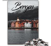 Jigsaw Puzzles for Adults Teenagers Jigsaws Puzzle Bergen Norway, for 14+ Challenging Game And Family Game Great 70x100cm