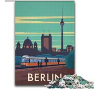 Jigsaw Puzzles for Adults Teenagers Jigsaws Puzzle Berlin Germany Travel Art, Stress Reliever Difficult Challenge Secret Santa Gifts for Age 14 Years Up 70x100cm