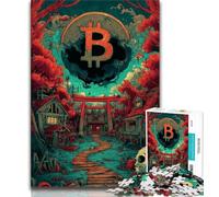 Jigsaw Puzzles for Adults Teenagers Jigsaws Puzzle Bitcoin,Educational Stress Relief Toy for Is Ideal As A Gift for The Whole Family 50x75cm