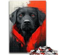 Jigsaw Puzzles for Adults Teenagers Jigsaws Puzzle Black Labrador Challenging Game for The Whole for Women, Gifts for Men 26x38cm