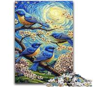 Jigsaw Puzzles for Adults Teenagers Jigsaws Puzzle Bluebird on The Tree Toys Educational Games Stress Relieving Unique Home Decor And Gifts 50x75cm