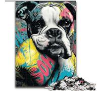 Jigsaw Puzzles for Adults Teenagers Jigsaws Puzzle Boxer Dog, for 14+ For Family Fun & Game Night Artists' Collection, Fine Arts (Size 50x75cm)