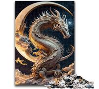Jigsaw Puzzles for Adults Teenagers Jigsaws Puzzle Brave Dragon Brain Intelligence Challenge Addictive Toys Birthday Present, Gifts, Wall Art 26x38cm