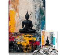 Jigsaw Puzzles for Adults Teenagers Jigsaws Puzzle Buddha Oil Painting, Stress Reliever Staycation Kill Time,Unique Birthday And Gifts for Age 14 Years Up 38x26cm