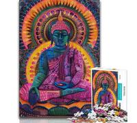 Jigsaw Puzzles for Adults Teenagers Jigsaws Puzzle Buddha Statues,Educational Family Game Wall Decoration Unique Birthday And Xmas Gifts (75x50cm)