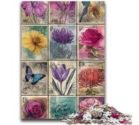 Jigsaw Puzzles for Adults Teenagers Jigsaws Puzzle Butterfly Flower Art Decompressing Intellectual Educational Toy Suitable for Couples for And Age 14 26x38cm