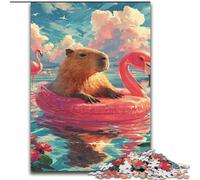 Jigsaw Puzzles for Adults Teenagers Jigsaws Puzzle Capibara on Vacation, Learning Educational Is Ideal As A Gift for The Whole Family (Size 26x38cm)