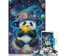 Jigsaw Puzzles for Adults Teenagers Jigsaws Puzzle Cartoon Panda Wizard,Educational Games Home Decoration Birthday Present,Gifts,Wall Art (38x26cm)