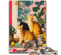 Jigsaw Puzzles for Adults Teenagers Jigsaws Puzzle Cat Art Stress Reliever Difficult Challenge Deal As Gifts for The Whole Family 26x38cm