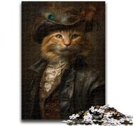 Jigsaw Puzzles for Adults Teenagers Jigsaws Puzzle Cat from An Aristocratic Family for Age 14+ Educational Games For Adults And Teenagers Artwork Gift 50x75cm