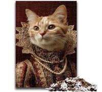 Jigsaw Puzzles for Adults Teenagers Jigsaws Puzzle Cat from An Aristocratic Family Stress Reliever Difficult Challenge Deal As Gifts for The Whole Family 26x38cm