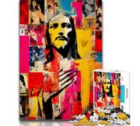 Jigsaw Puzzles for Adults Teenagers Jigsaws Puzzle Christian Art,Family Entertainment Toys with Matching Poster And Trivia Sheet (75x50cm)