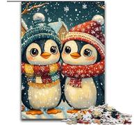 Jigsaw Puzzles for Adults Teenagers Jigsaws Puzzle Christmas Penguin Educational Games Home Decoration Birthday Present, Gifts, Wall Art (size 50x75cm)