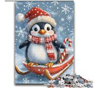 Jigsaw Puzzles for Adults Teenagers Jigsaws Puzzle Christmas Penguin Quiz Game for Is Ideal As A Gift for The Whole Family 70x100cm