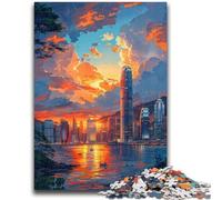 Jigsaw Puzzles for Adults Teenagers Jigsaws Puzzle City at Sunset for And from 14 Years And over Play Toys Because It Is Ideal As A Gift for The Whole Family 50x75cm