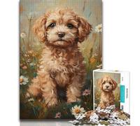 Jigsaw Puzzles for Adults Teenagers Jigsaws Puzzle Cockapoo Puppy,Help The Brain Exercise Addictive Toys to Cultivate Patience Artists Collection,Fine Art (75x50cm)