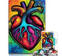 Jigsaw Puzzles for Adults Teenagers Jigsaws Puzzle Color Heart,for Educational Game Challenge Toy Birthday Present,Gifts,Wall Art (75x50cm)