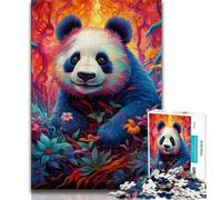 Jigsaw Puzzles for Adults Teenagers Jigsaws Puzzle Colorful Art Panda,Educational Family Game Suitable for Desktop Decoration (75x50cm)
