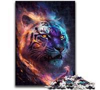 Jigsaw Puzzles for Adults Teenagers Jigsaws Puzzle Colorful Lightning Tiger for And from 14 Years And over Play Toys Because It Is Ideal As A Gift for The Whole Family 38x26cm