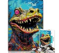 Jigsaw Puzzles for Adults Teenagers Jigsaws Puzzle Colorful Nile Crocodiles,Challenging Game for Is Ideal As A Gift for The Whole Family (75x50cm)