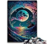 Jigsaw Puzzles for Adults Teenagers Jigsaws Puzzle Colorful Waves Stress Reliever Difficult Challenge Deal As Gifts for The Whole Family 26x38cm