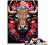 Jigsaw Puzzles for Adults Teenagers Jigsaws Puzzle Colourful Bulls Brain Intelligence Challenge Addictive Toys Funny Gift for Ages 14+ 26x38cm