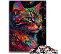 Jigsaw Puzzles for Adults Teenagers Jigsaws Puzzle Colourful Space Cats Challenging Game Toys Deal As Gifts for The Whole Family for Ages 14+ 26x38cm
